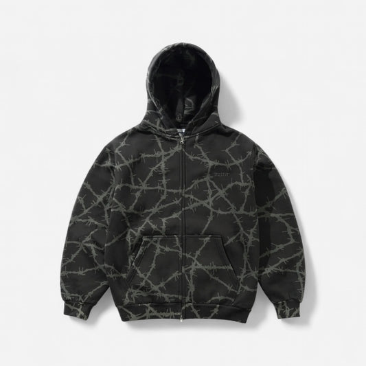Butter Goods - Wired Zip-Thru Hood - Charcoal