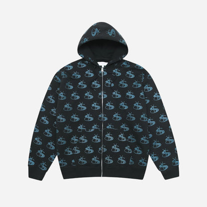 Yardsale - Bijou Zip Hoodie - Black/Indigo