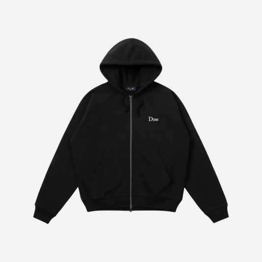 Dime - Classic Small Logo Zip Hoodie - Black