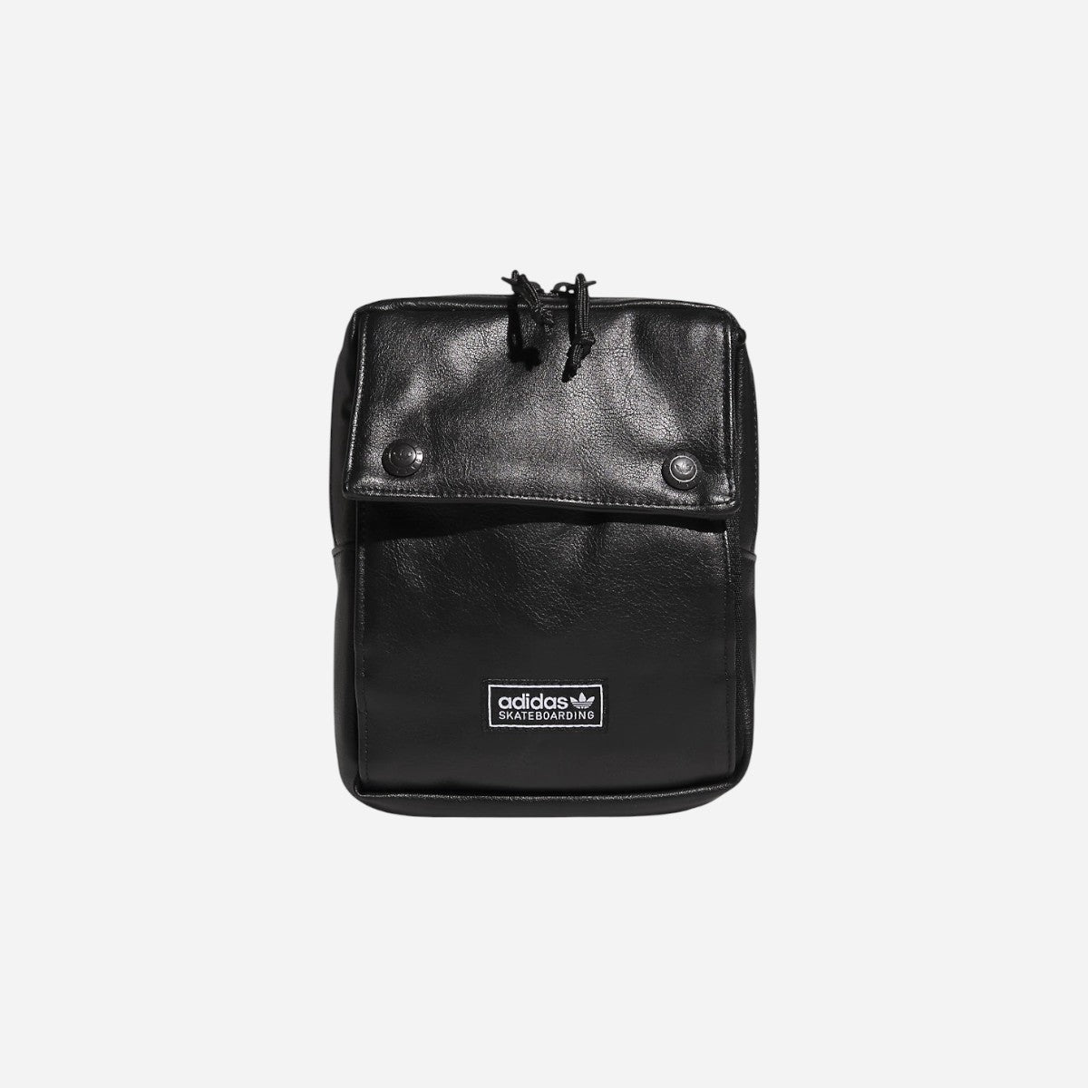 ADIDAS - Faux Leather Skate Camera Bag - Black