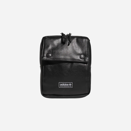 ADIDAS - Faux Leather Skate Camera Bag - Black