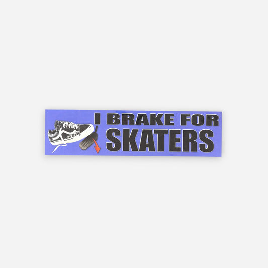 Jenkem - I Brake For Skaters Bumper Sticker