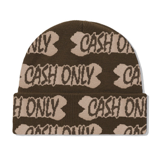Cash Only - Bone Beanie - Brown