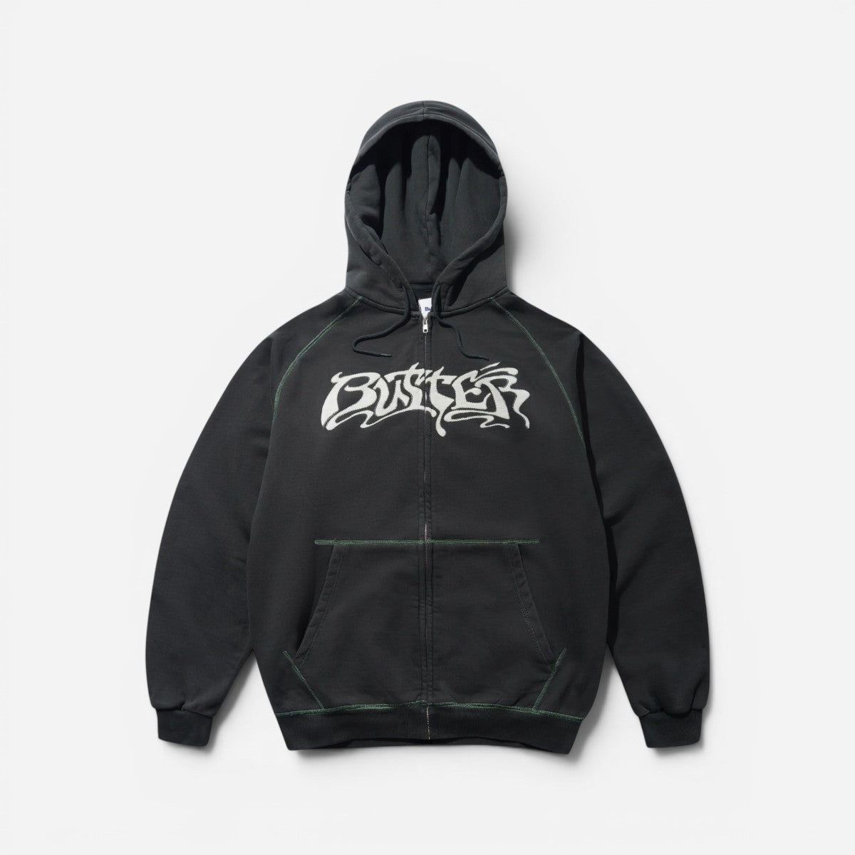 Butter Goods - Drummer Zip-Thru Hood - Washed Black