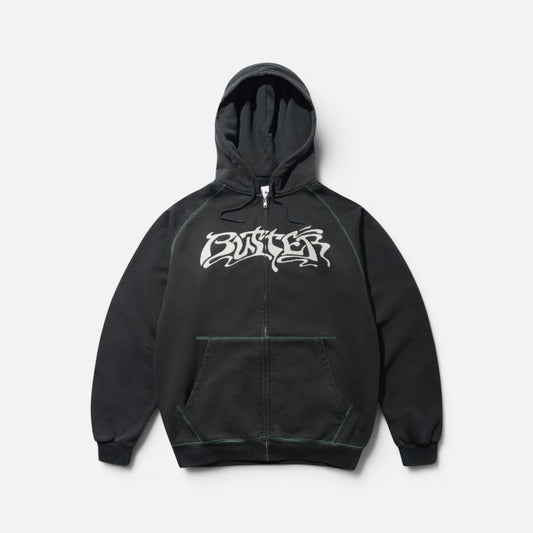 Butter Goods - Drummer Zip-Thru Hood - Washed Black