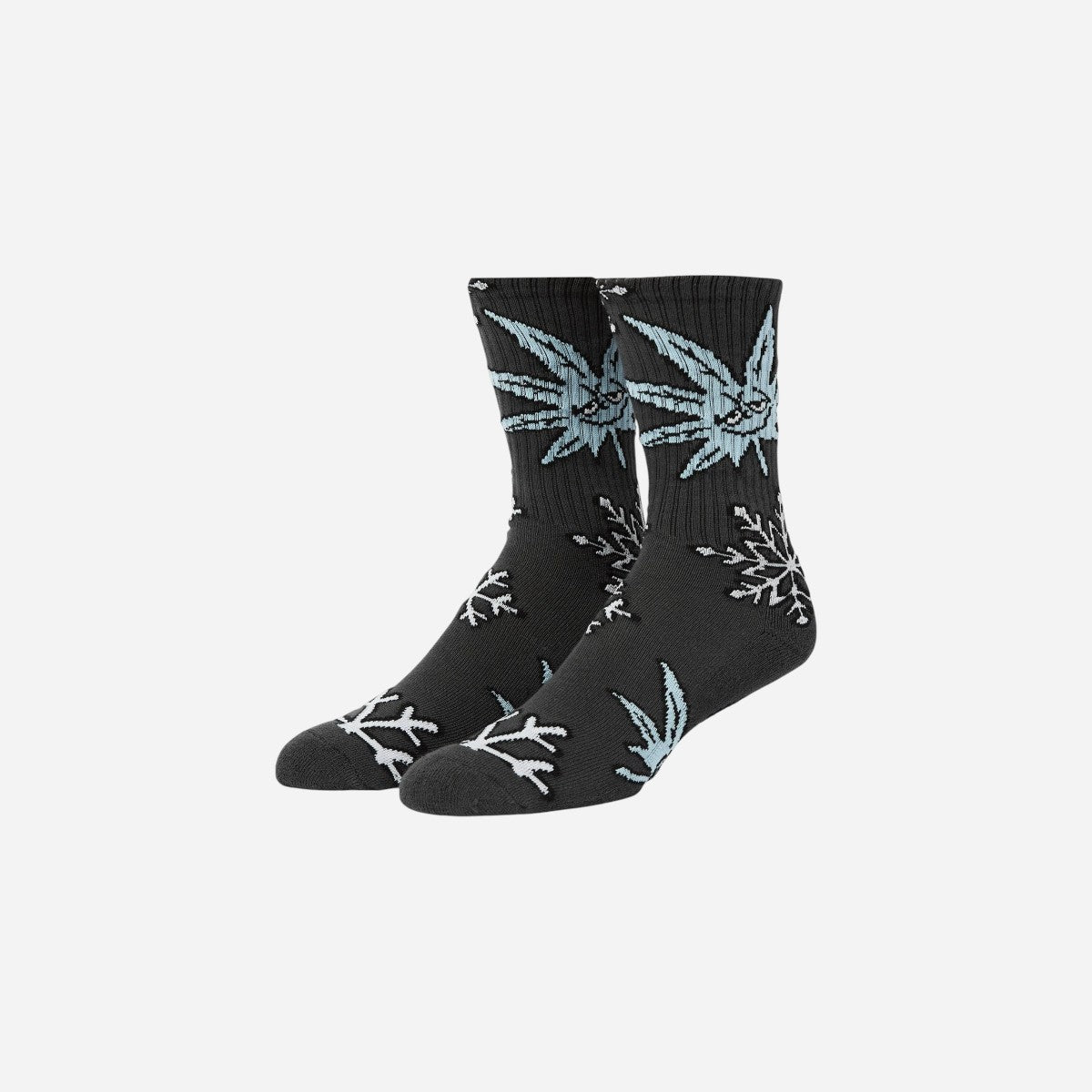 HUF - Green Buddy Snowflakes Sock - Black