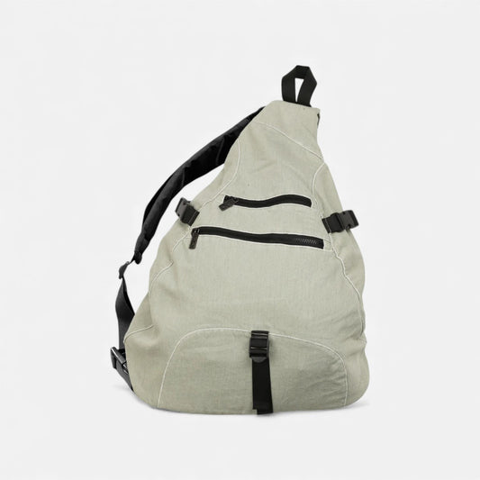 Yardsale - Denim Sling Backpack - White