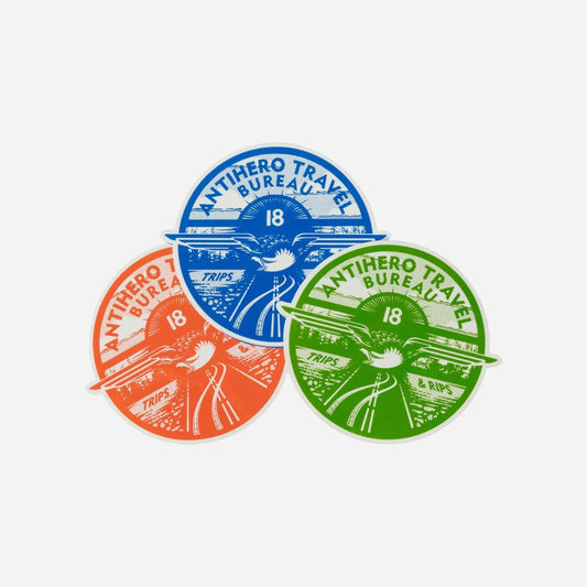 Anti-Hero - Travel Bureau Sticker - Assorted Colours (Single)