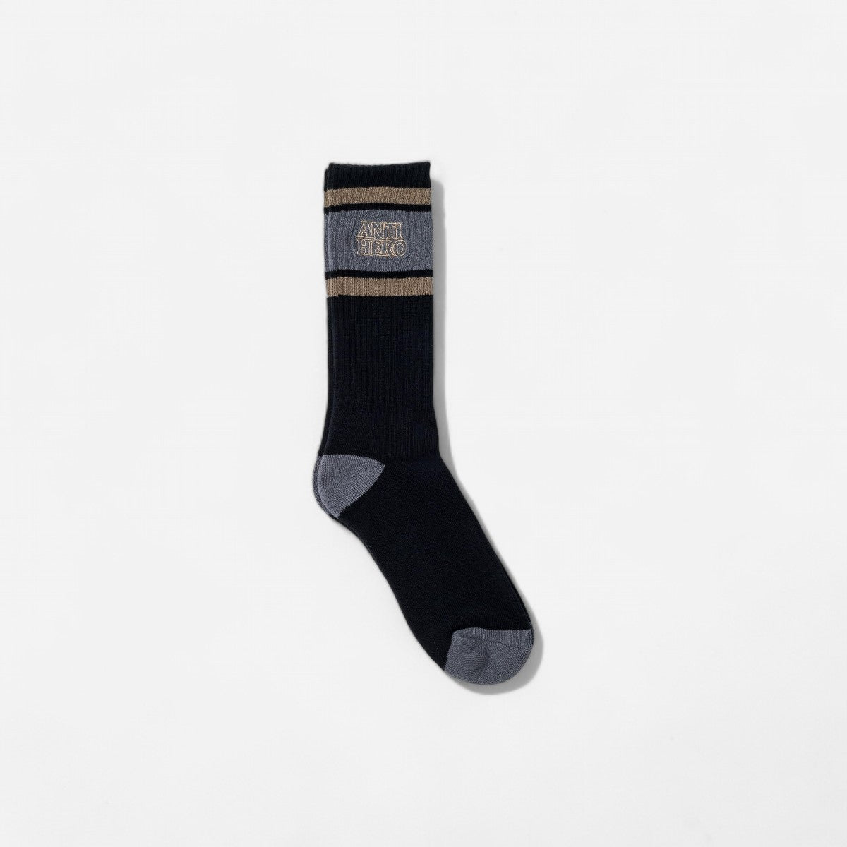 Anti-Hero - Outline Embroidered Socks - Black/Bronze/Charcoal