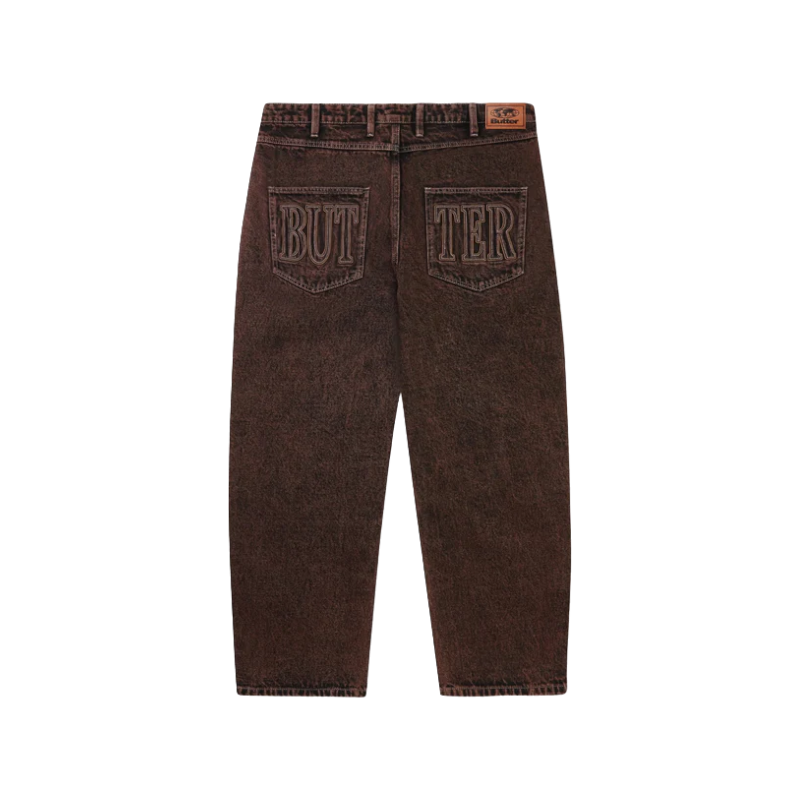 Butter Goods - Applique Denim Jeans - Acid Brown