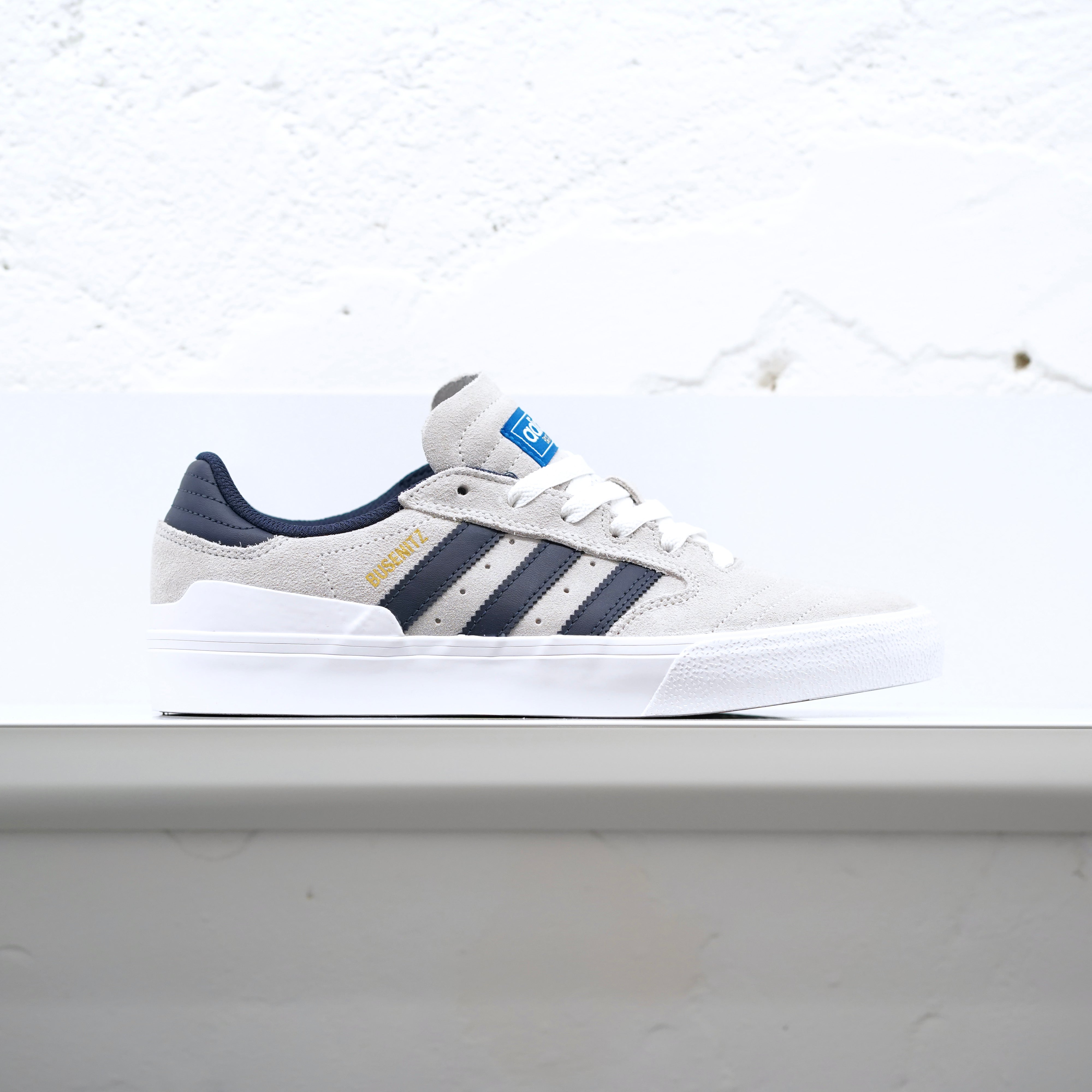 Adidas busenitz vulc grey & dark deals blue suede shoes