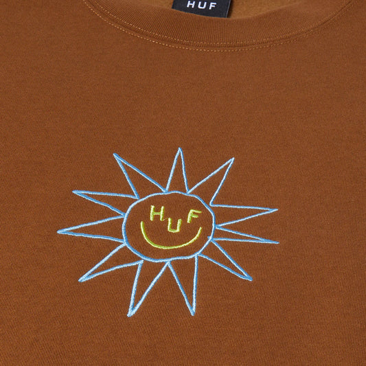 HUF - Sun Guy Embroidered Crewneck - Rubber