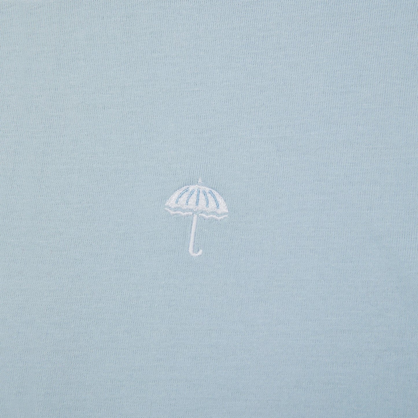 Hélas - Classic Embroidered Tee - Pastel Blue